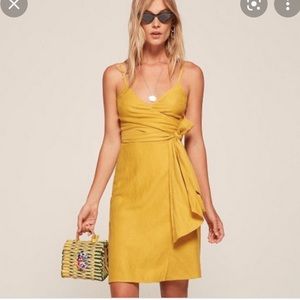 ISO REFORMATION lucilia dress, yellow, M